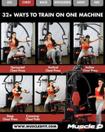 Muscle D Fitness Compact Single-Stack Multi-Gym | Full Body, Space-Saving