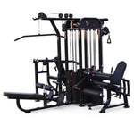 4 Stack Megatron Compact Multi-Gym - Muscle D Fitness - Space Saving - Leg Extension & Curl, Lat Pull, Low Row, Multi-Press