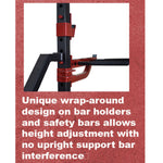 Compact Half Cage Complete Weight Kit - Muscle D Fitness - Storage Squat Rack Adjustable - Dip Handles