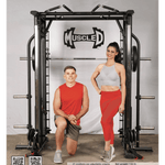 Muscle D Fitness Dual Adjustable Pulley Smith Combo – Full Body Trainer