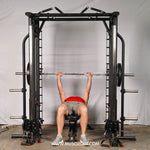 Muscle D Fitness Dual Adjustable Pulley Smith Combo – Full Body Trainer