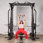 Muscle D Fitness Dual Adjustable Pulley Smith Combo – Full Body Trainer