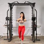 Muscle D Fitness Dual Adjustable Pulley Smith Combo – Full Body Trainer