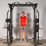 Muscle D Fitness Dual Adjustable Pulley Smith Combo – Full Body Trainer