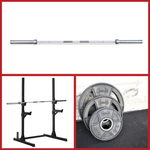 Compact Squat Stand Fitness Package - Muscle D - Vertical Bar Storage
