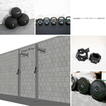 TGrip Commercial 4' Low Profile Wall Mount Rig Fitness Kits - 3x3 Steel - Functional Multi-Grip Pull-Up - Sandwich Style J-Hooks