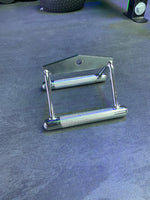 Seated Row / Close Grip Chin Cable Attachment- Triangle - Chrome Finish, Knurled Handles