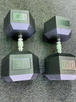 Rubber Hex Head Dumbbells