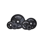 Black Cast Iron Plates ( Standard Barbell 250lb set )- Screaming Deals!