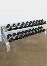 Two Tier 10 Pairs Dumbbell Rack - Muscle D Fitness - Durable 2 Tier 10 Pairs Dumbbell Rack