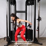 Muscle D Fitness Dual Adjustable Pulley – Two Stack Cable Machine