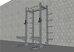 TGrip Commercial Half Rack Complete Kit - 3x3 Steel - Functional Multi-Grip Pull-Up - Bar & Plate Storage - J-Hooks