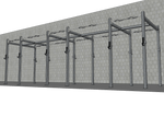 TGrip Commercial 24' Rig - 3x3 Steel - Functional Multi-Grip Pull-Up - Sandwich Style J-Hooks