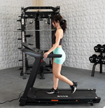 Light Commercial Folding Treadmill -Shua - LED Display - Heart Rate Monitor - Safety Clip