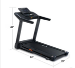 Light Commercial Folding Treadmill - LED Display - Heart Rate Monitor - Safety Clip