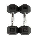 Rubber Hex Head Dumbbells