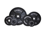 Black Cast Iron Plates ( Standard Barbell 250lb set )