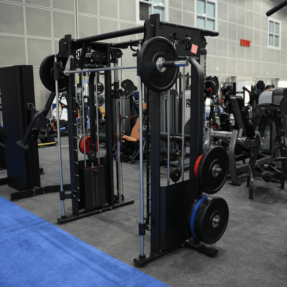 Muscle D Fitness Dual Adjustable Pulley Smith Combo – Full Body Trainer