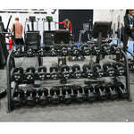 3-Tier Commercial Dumbbell Rack - Black