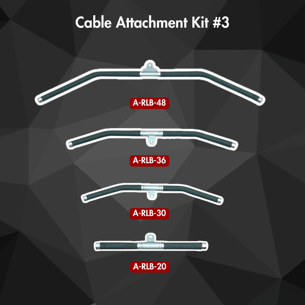 Rotating Lat Bar Kit - Cable Attachment Kit #3 - Muscle D Fitness - Cable Attachment Storage Attachment set Single Double Hand Grips Lat Bar