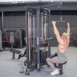 4 Stack Megatron Standard Jungle Gym - 2 Colors - Muscle D Fitness - Low Row, Lat Pulldown, Single Handle Hi/low Pulley, Double Hi/Low Pulley