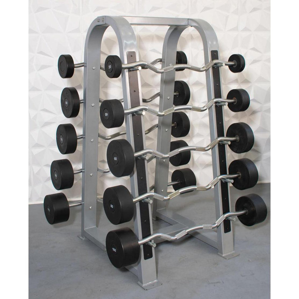 Pro Urethane Barbell Set(Straight or Curl) - 20 to 110 lbs (Barbell Set Only) - Muscle D Fitness - Premium Quality Urethane Barbell Set