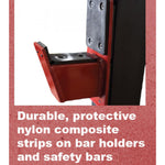 Compact Half Cage Complete Weight Kit - Muscle D Fitness - Storage Squat Rack Adjustable - Dip Handles