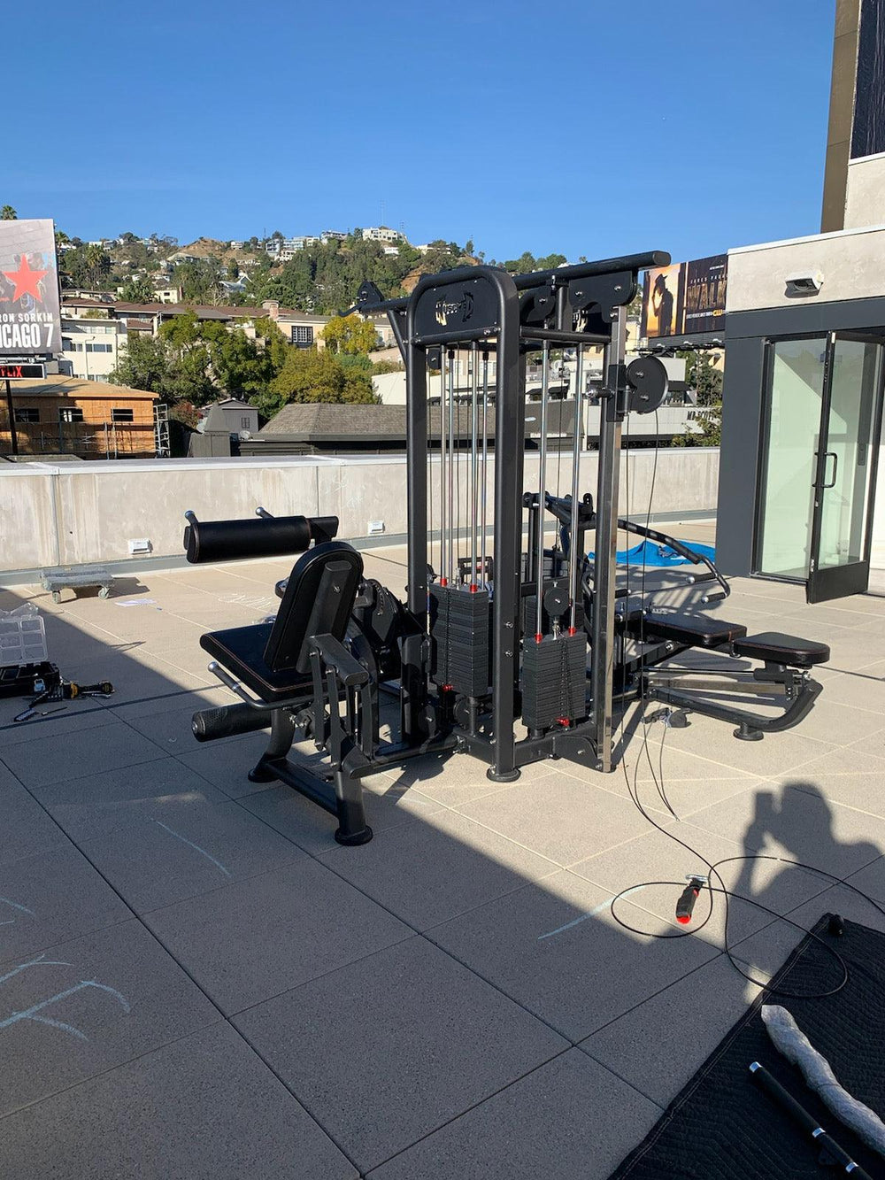 4 Stack Megatron Compact Multi-Gym  - Muscle D Fitness - Space Saving - Leg Extension & Curl, Lat Pull, Low Row, Multi-Press