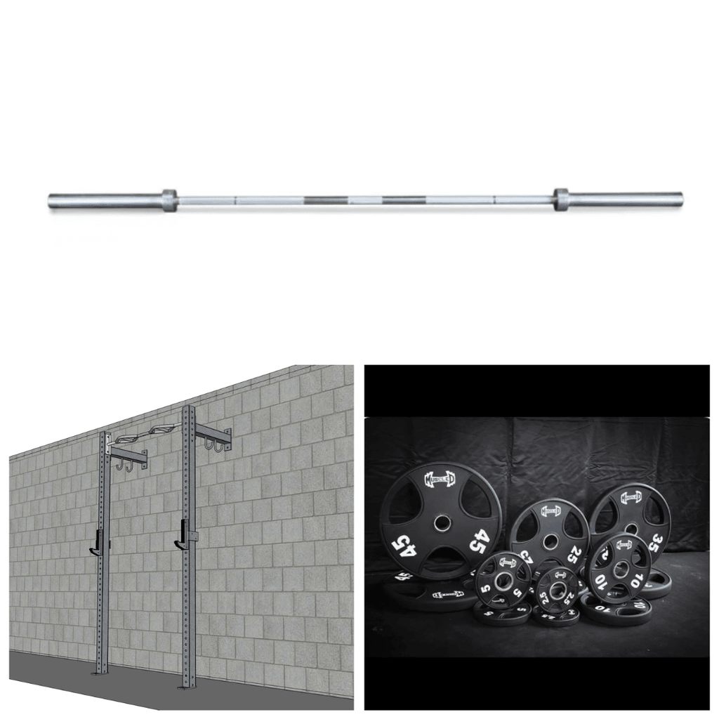TGrip Commercial 4' Low Profile Wall Mount Rig Fitness Kits - 3x3 Stee ...