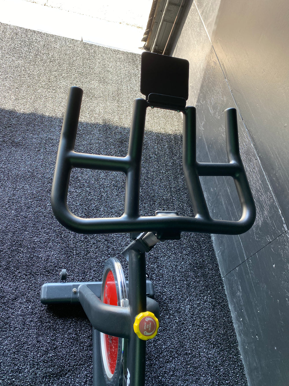 Stationary Exercise Bike - Commercial Grade Stationary Bike with Device Holder- Return, ready for pick up, reached price- no warranties offered(Return-Sale -Void Warranties)