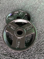 Triple-Grip Weight Plates - Durable Cast Iron for Strength Training