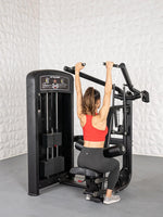 Elite Selectorized Lat Pulldown - Muscle D Fitness - Commercial Adjustable Seated Pin Selectorized Lat Pull-Down