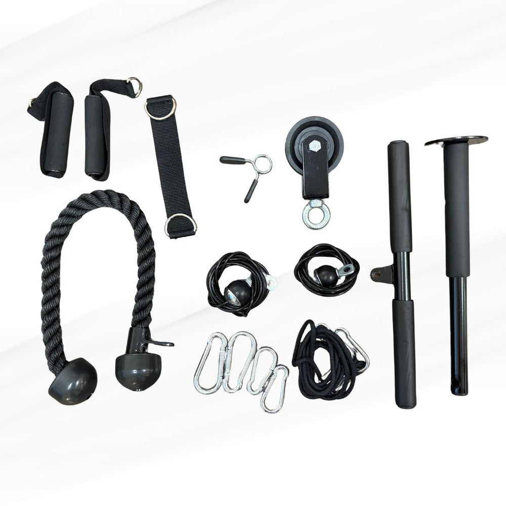 LAT Pulley Cable Machine System DIY Gym Attachment Lat Pulldown Workout Kit