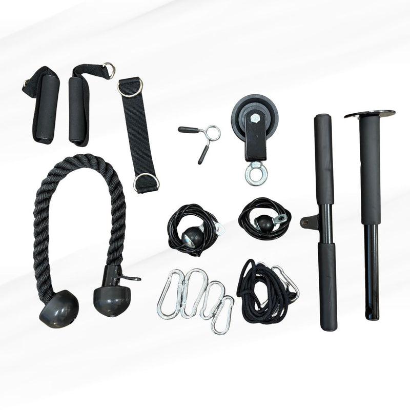 LAT Pulley Cable Machine System DIY Gym Attachment Lat Pulldown Workout Kit