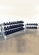 Two Tier 8 Pairs Dumbbell Rack - Muscle D Fitness - Durable 2 Tier 8 Pair Dumbbell Rack
