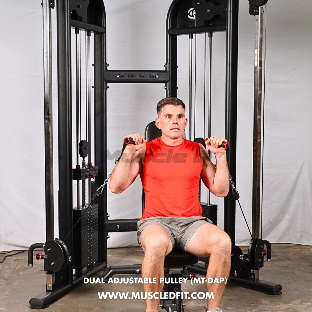 Muscle D Fitness Dual Adjustable Pulley – Two Stack Cable Machine