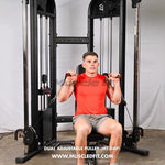 Muscle D Fitness Dual Adjustable Pulley – Two Stack Cable Machine