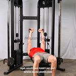 Muscle D Fitness Dual Adjustable Pulley – Two Stack Cable Machine