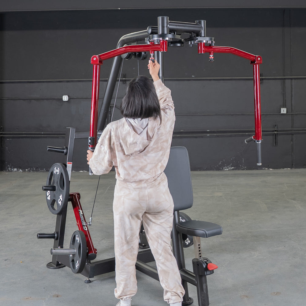 Power Leverage V2 Seated Pec Fly / Rear Delt Combo - Plate Loaded - Weight Storage Included
