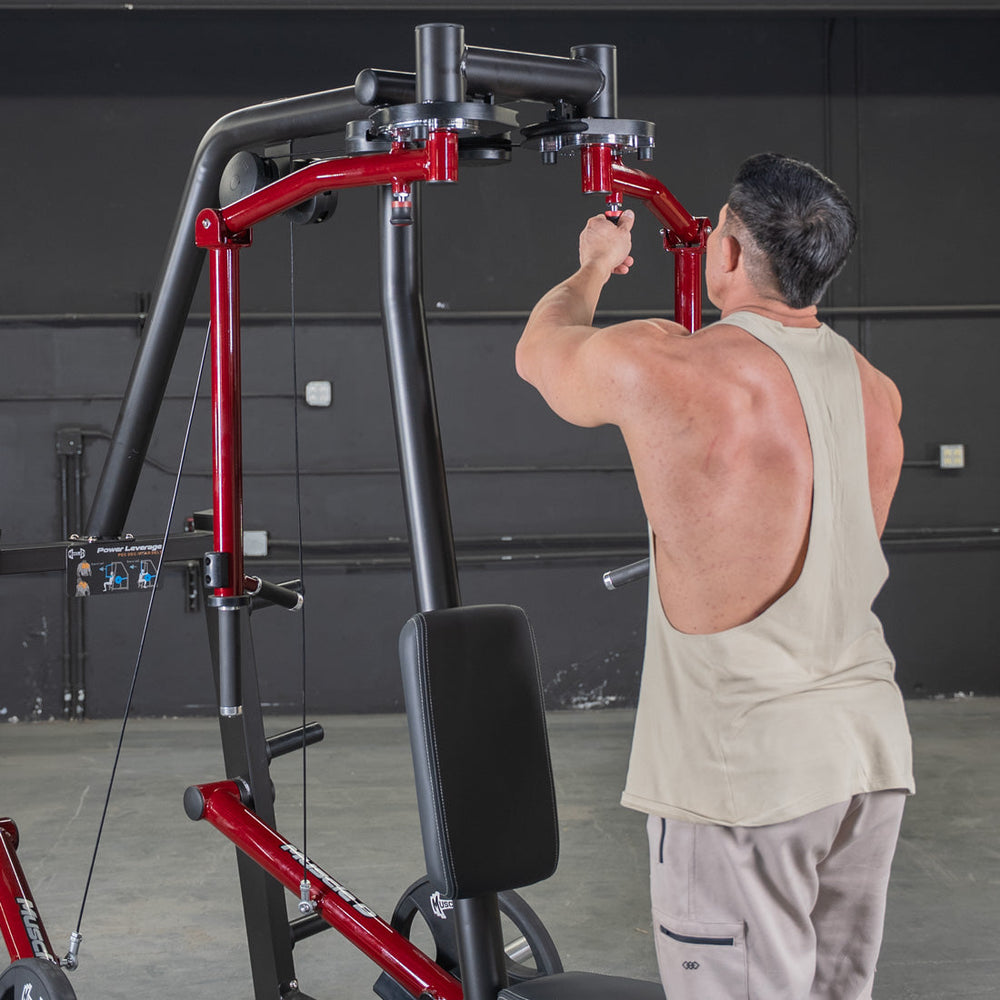 Power Leverage V2 Seated Pec Fly / Rear Delt Combo - Plate Loaded - Weight Storage Included
