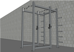 TGrip Commercial Full Power Rack - 3x3 Steel - Functional Multi-Grip Pull-Up - Plate Storage - J-Hooks
