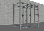 TGrip Commercial Rack and a Half - 3x3 Steel - Functional Multi-Grip Pull-Up - Plate Storage - J-Hooks