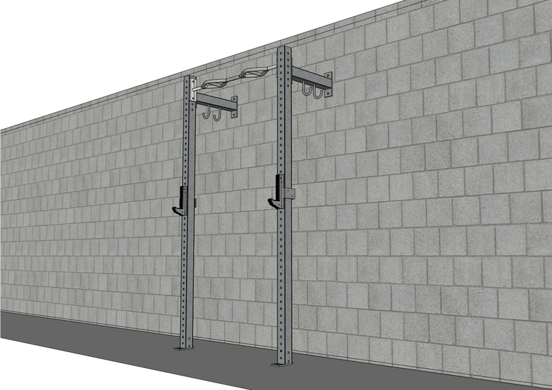 Wall Rig TGrip Commercial 4' Low Profile Wall Mount Rig - 3x3 Steel - Functiona ...
