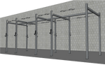 TGrip Commercial 20' Rig - 3x3 Steel - Functional Multi-Grip Pull-Up - Sandwich Style J-Hooks