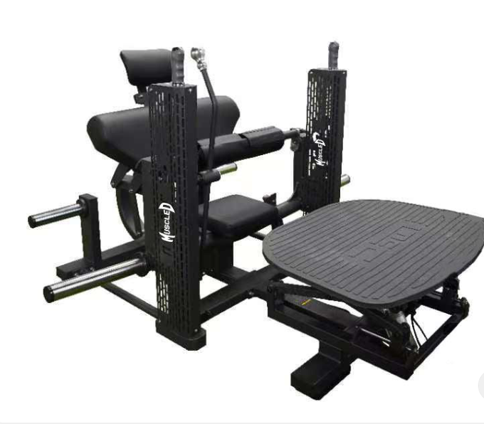 Motorized Hip Thruster with Adjustable Foot Pad and Back Pad - Remote Adjusted Weight - Padded Hip Roller