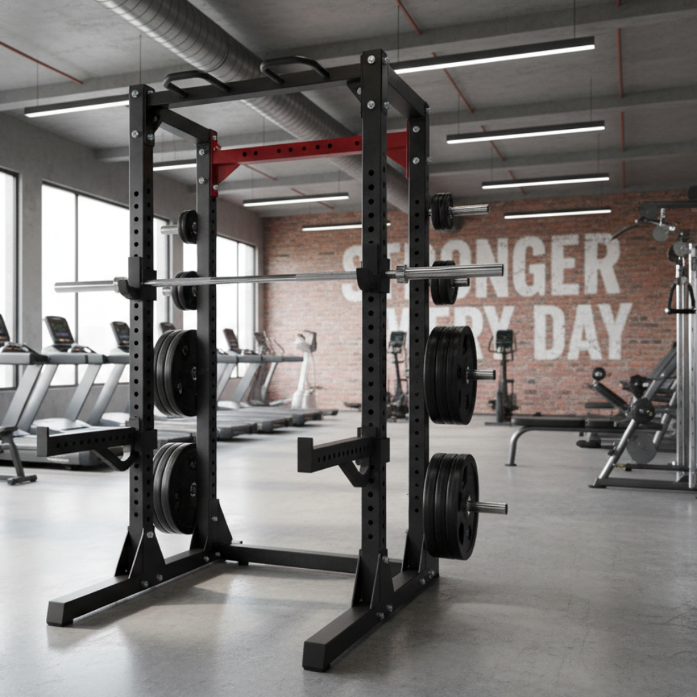 Deluxe Squat Stand in Professional Gym Setting