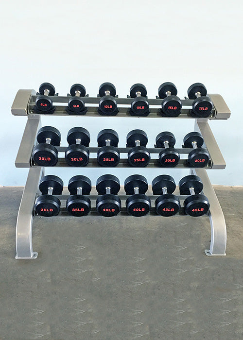 Modular Three Tier 9 Pairs Dumbbell Rack